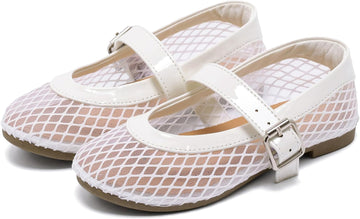 Girls Flats Mary Jane Mesh Ballet Flats Dress Shoes for School,Toddler,Kids