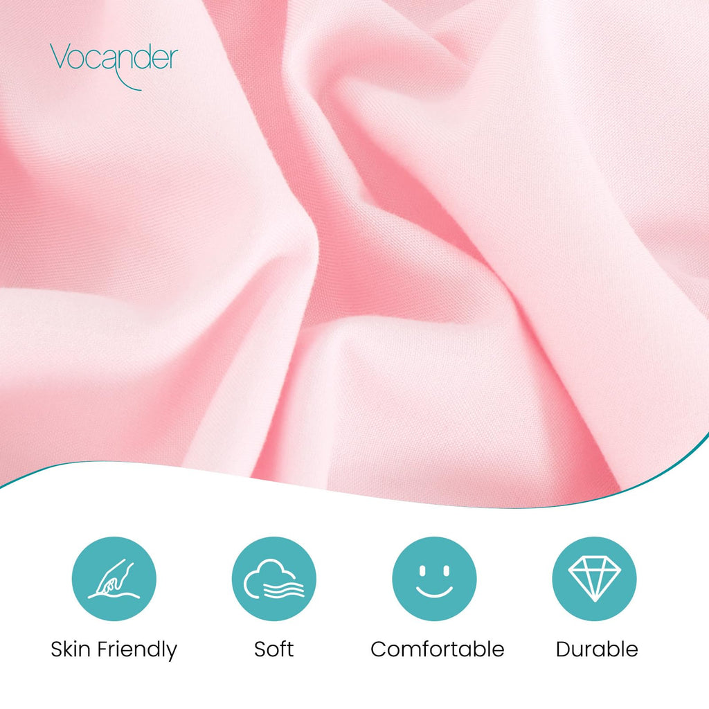 Pink Queen Bed Skirt 14 Inch Drop, Elastic Wrap Dust Ruffle