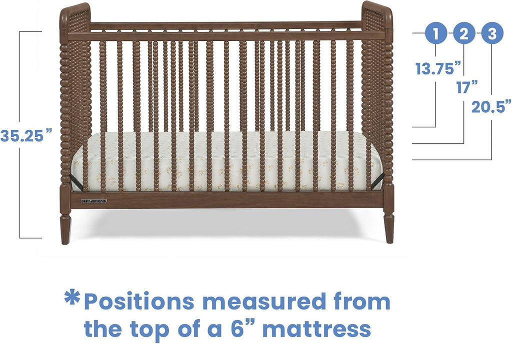 Saint 4-in-1 Convertible Crib - Greenguard Gold Certified, Teak Brown