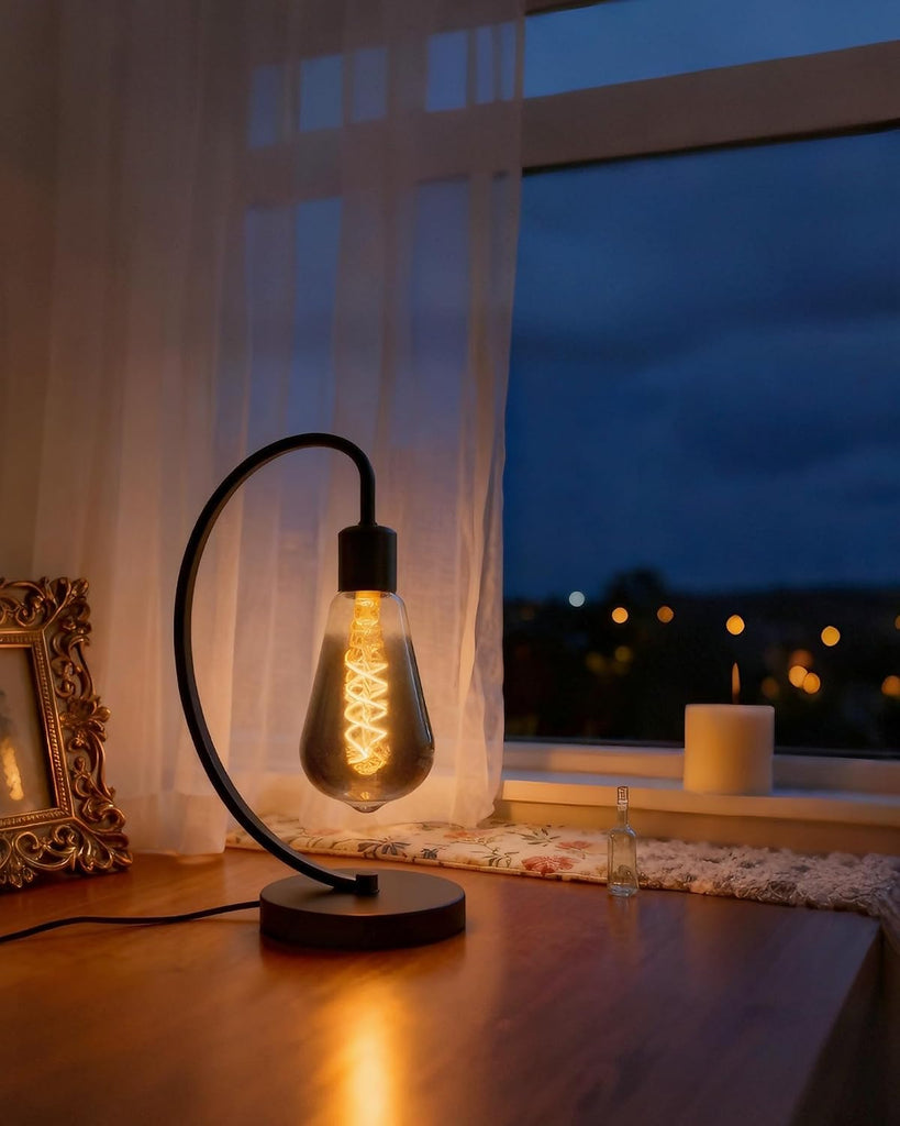 ST64 LED Vintage Edison Light Bulbs 60W Equivalent, Dimmable Smoky 3000K