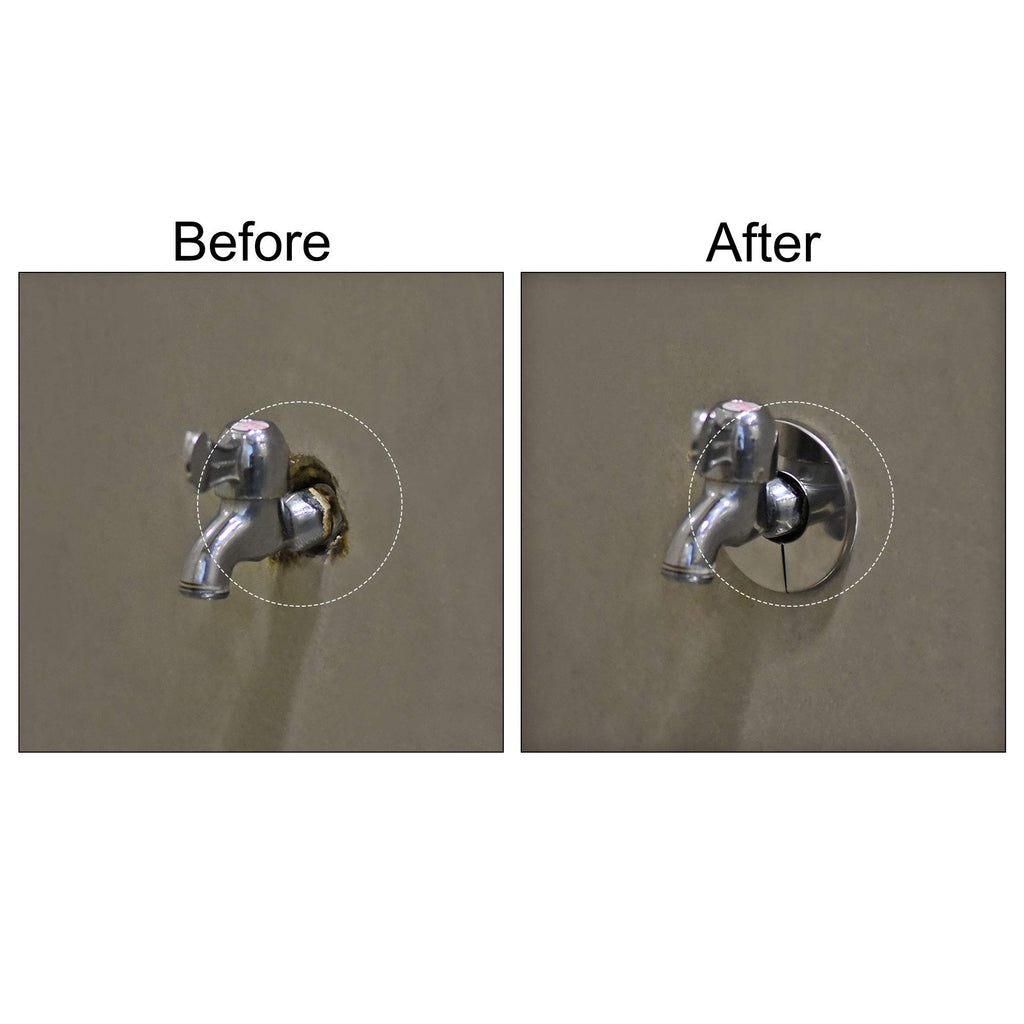 Wall Split Flange, Stainless Steel Round Escutcheon Plate for 4"/101mm Diameter Pipe, Pack of 3 (101mm/4.00'')