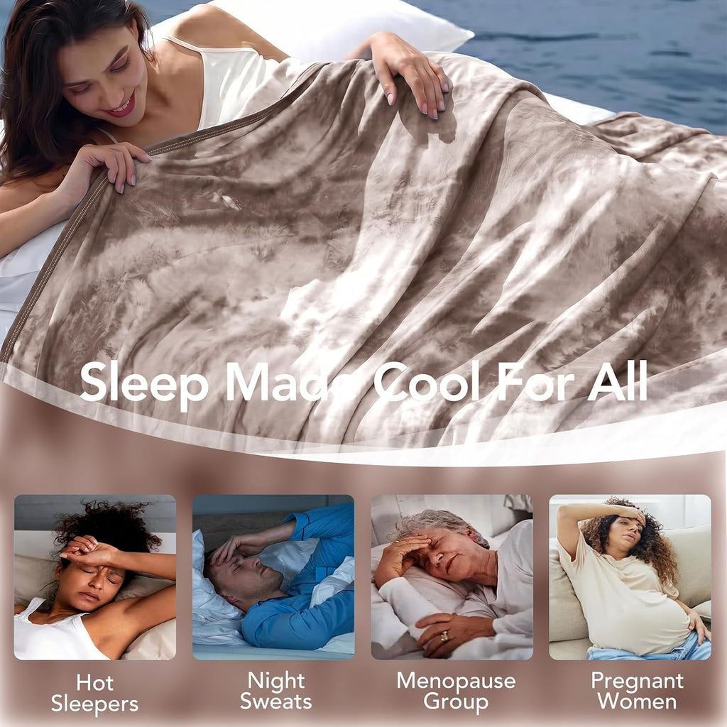 Cooling Blanket King Size 90"x104" for Hot Sleepers | Cold Summer Soft Blanket for Bed Couch and Travel Absorbs Heat