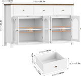 Buffet Cabinet with Storage, 55.1" Large Sideboard Buffet Cabinet