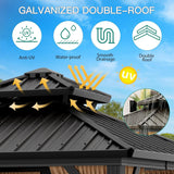 10x10 ft Double Roof Hardtop Gazebo