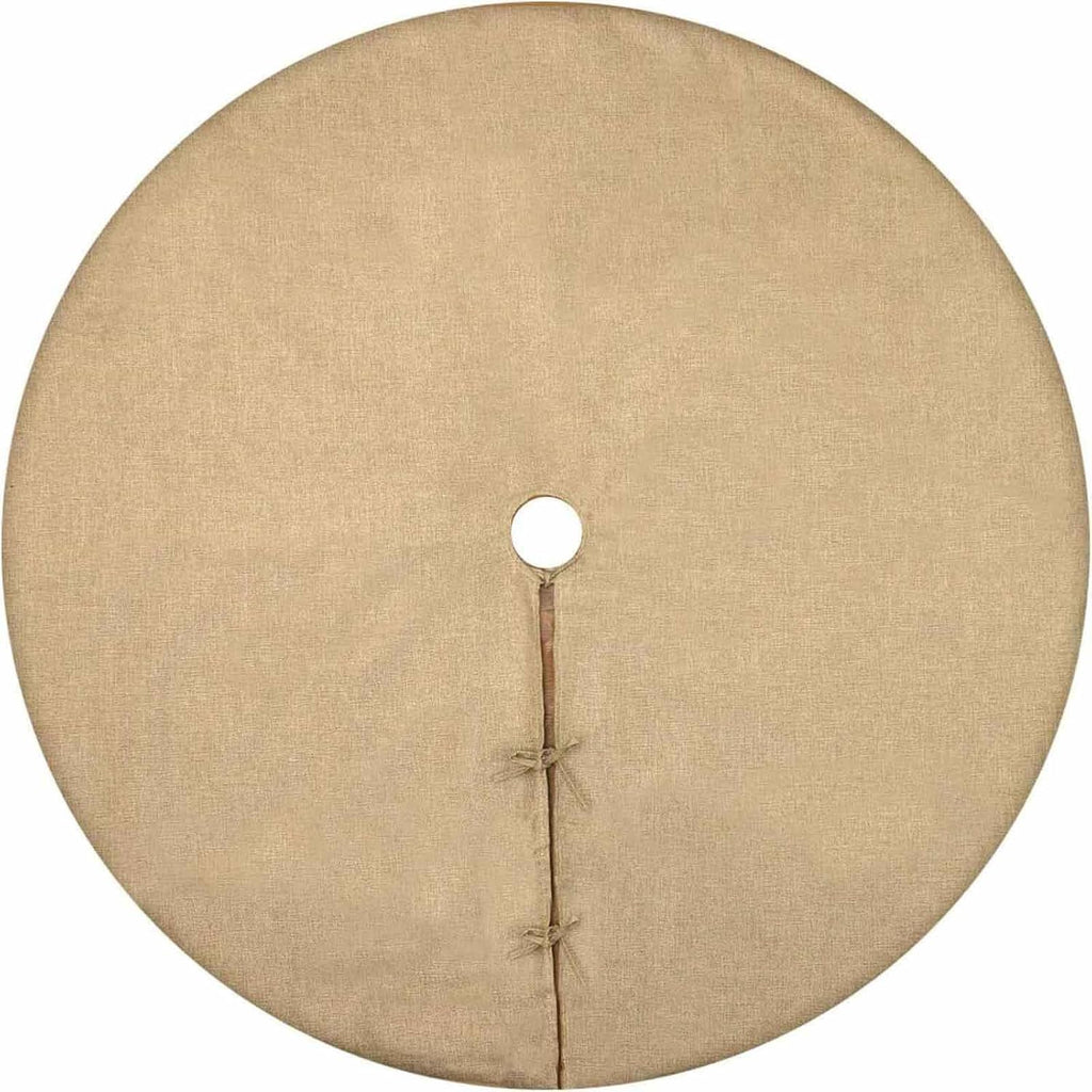 24" Burlap Tree Skirts Brown Rustic Linen Farmhouse Fall Tree Skirt