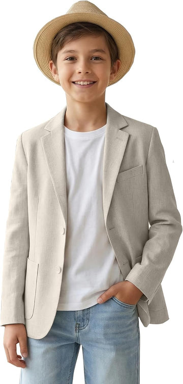 Lightweight Boys Blazer Sport Coat Formal Wedding Kids Jacket