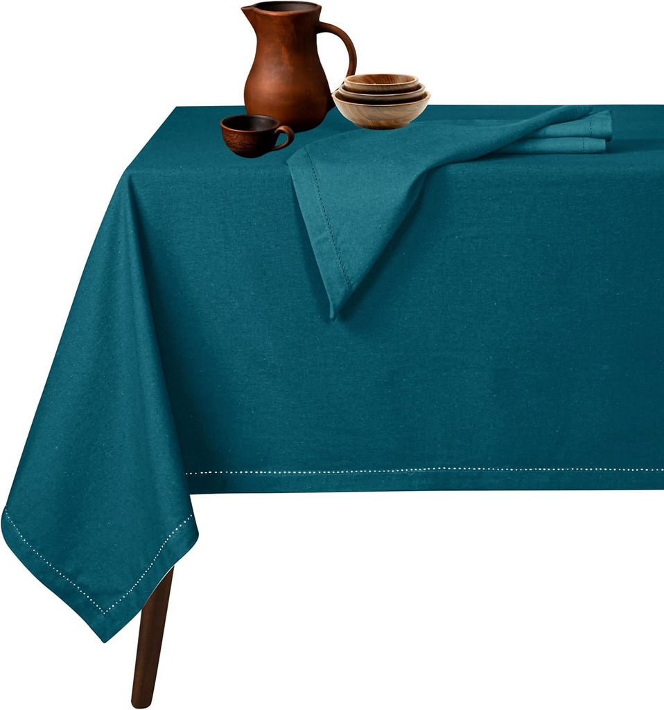 Cotton tablecloth - Teal Green