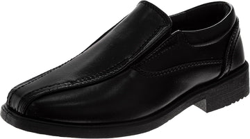 Kids Classic Slip-On Loafers Faux Leather Dress School Shoes for Boys- Toddler Little Kid Big Kid