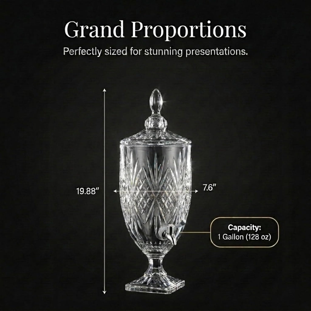 Iced Beverage Dispenser, Dublin Crystal Collection - 1 Gallon