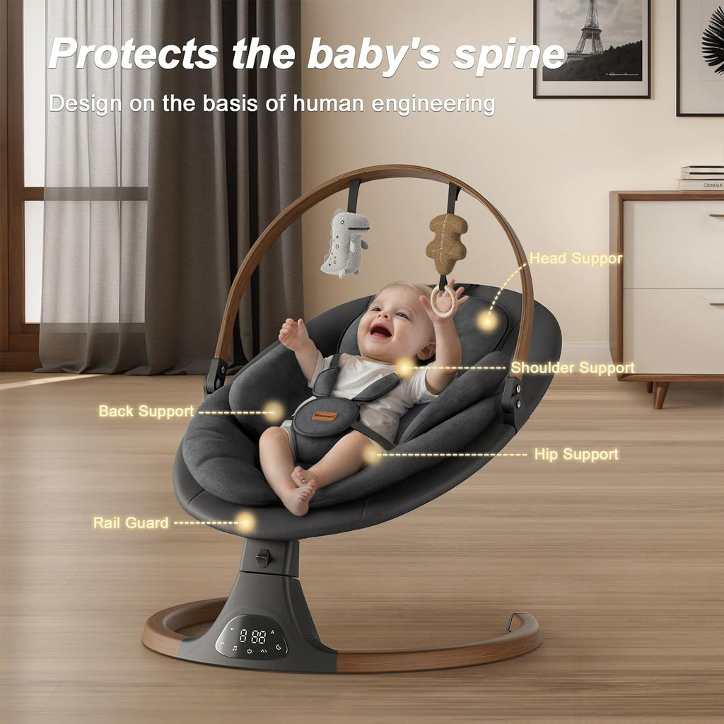 Baby Swings for Infants, Bluetooth Infant Swing with Music Speaker