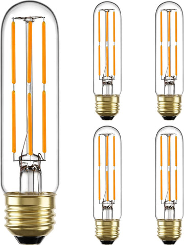 T10 E26 LED Bulb 60W Equivalent 2700K Dimmable, 4 Pack
