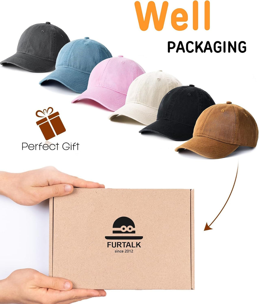 Toddler Baseball Hat Kids Boys Girls Adjustable Washed Cotton Baseball Cap with Ponytail