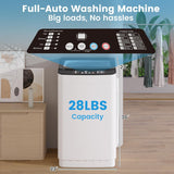 Portable Washer and Dryer Combo Set, 28Lbs Full-Automatic Washing Machine and 2.8 Cu.Ft Portable Clothes Dryer with 10