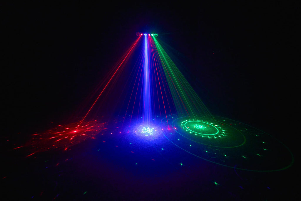 DJ Lights for Parties, Disco Lights DMX and Sound Activated Stage Light, 29-Eyes LED Stage Lighting for Parties