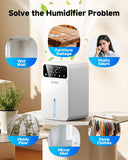 Dehumidifier for Home, 60 OZ Capacity, Auto Shut-Off for Medium Rooms up to 500 Sq.Ft