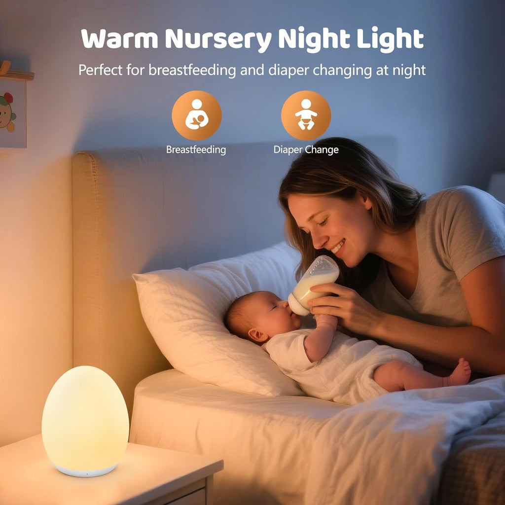 Night Light for Kids, 7 Colors Changing Egg Light
