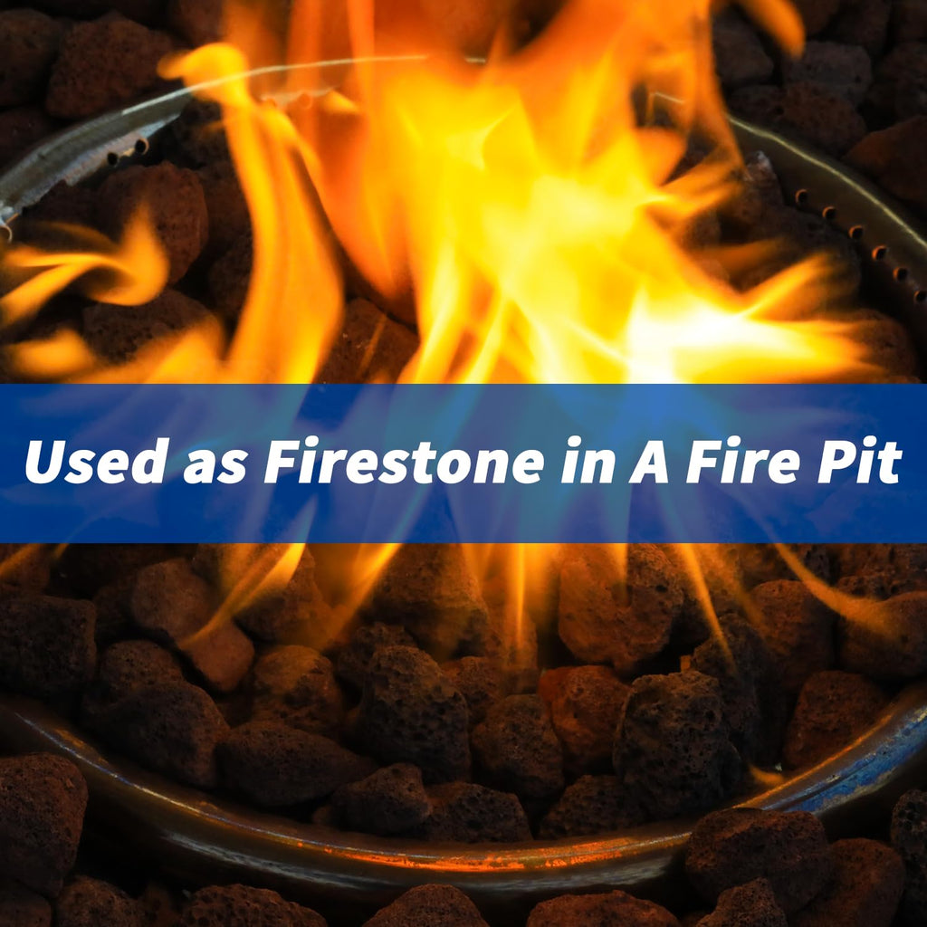 2-4 Inch Black Lava Rock for Fire Pit, 10lb Large Lava Rock