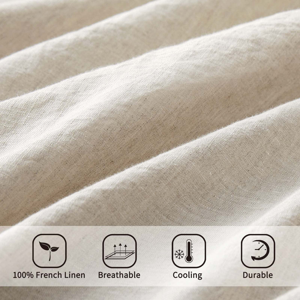 100% Flax Linen Duvet Cover Set Natural Linen Bedding