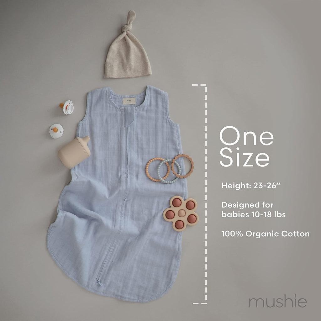 Baby Wearable Blanket | 100% Organic Cotton Muslin | Sleeping Bag For Infants (Blush)