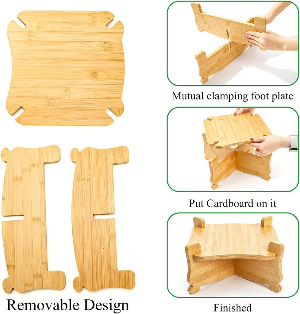 Bamboo Drink Dispenser Stand, Sturdy Wood Water Beverage Dispenser Stand, Water Jugs Pitcher Base for Parties