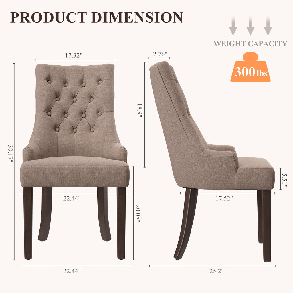 Wingback Set of 2, Taupe