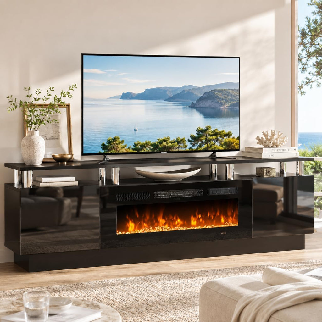 70" TV Stand for Living Room, Modern Entertainment Center & Media Console, Fits TVs up to 80", Storage Cabinet with