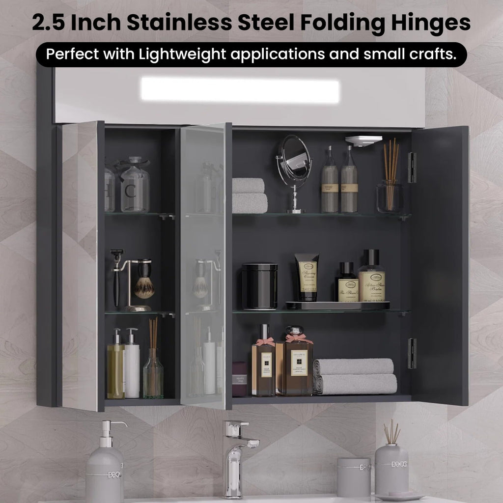 16Pcs 2.5 Inch Door Hinge, Stainless Steel Folding Butt Hinges