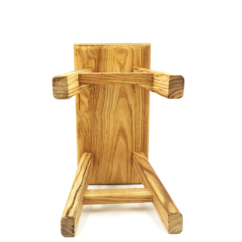 Handmade Solid Wood Stool Milking10 Height Wooden Step Stool Simple Wooden Viking (12" Long 6" Wide)