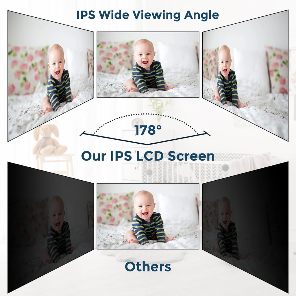 Monitor - 1000ft Long Range Baby Monitor with Camera and Audio No WiFi, Built in 3500mAh Battery,Auto Night Vision