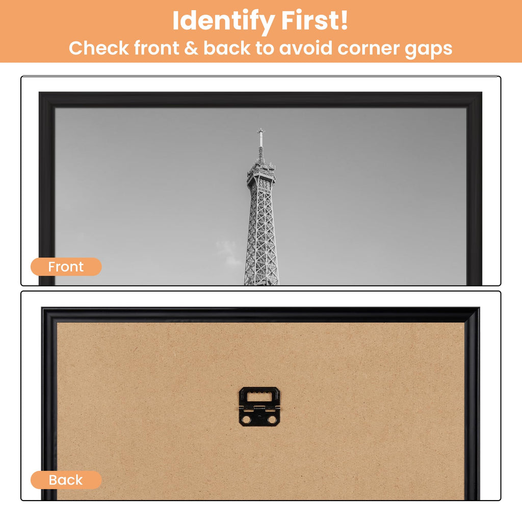 11x17 Poster Frame, Easy Slide-In Assembly, Black, 3 Pack