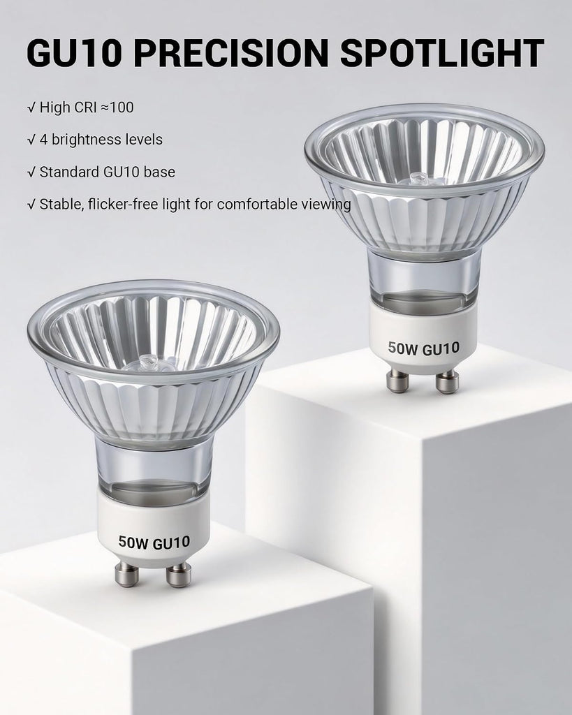 Candle Warmer Lamp Bulb, GU10 Led Bulb 120V 50W Light Bulbs for Candle Lamp, GU10+C, MR16 with Glass Cover, 2700K