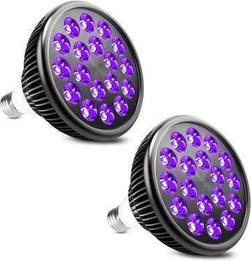 Black Light Bulbs, 2 Pack 36W LED Blacklight Bulbs E26