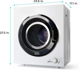 BCED26 Compact Dryer for Standard Wall Outlet, Small, 5 Modes, Load Volume 8.8 lbs., White