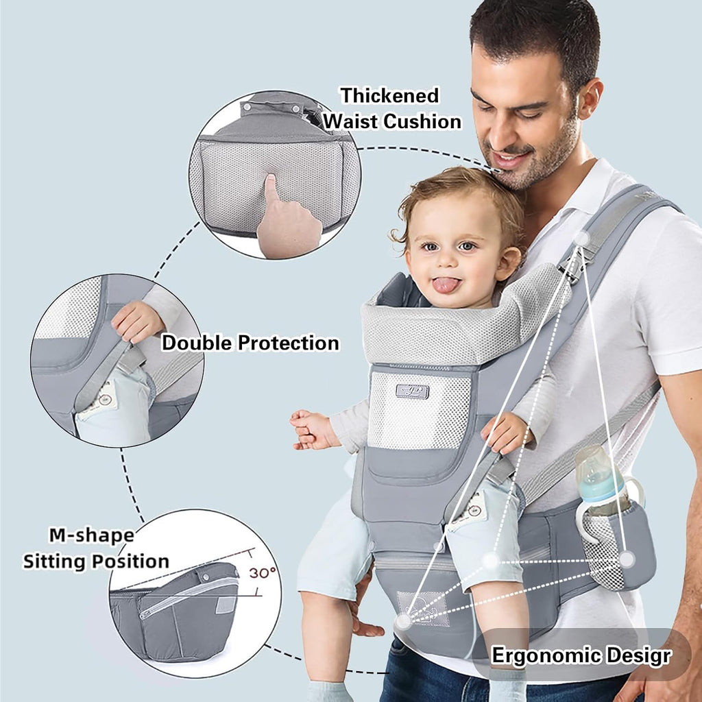Carrier Ergonomic Infant Carrier, Baby Hip Seat for 7-33lbs