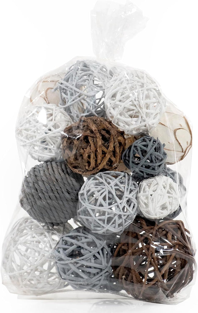 Decorative Balls Vase Filler Bag with Orbs, Balls (Grey)