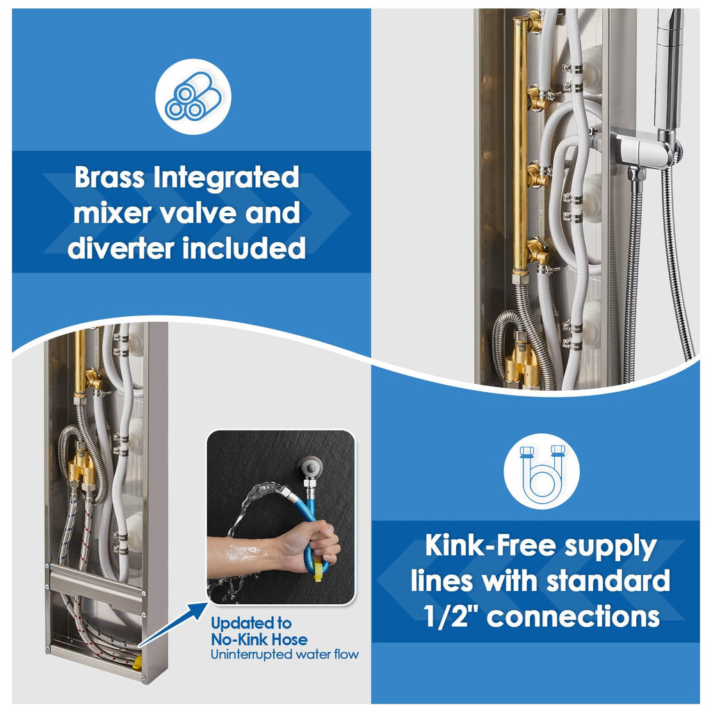 Shower Panel Tower System - Use 4 Shower Modes at the Same Time