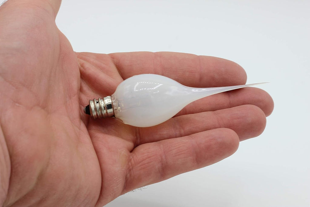 Silicone Dipped, Country Style, Electric Candle Lamp Chandelier Light Bulbs, 7 Watt Incandescent, Individually Boxed
