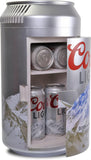 Coors Light Mini Fridge - Refrigerator for Bedroom Office, Portable Table Top Beverage Cooler, 12V 110V Refrigerador