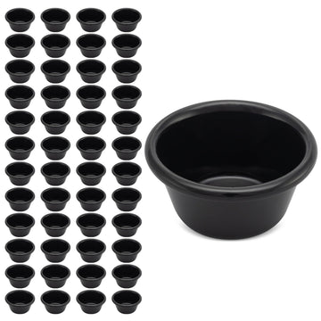 SAN Smooth Fluted Ramekin, 3 oz Capacity, 1.43" Height, Black (Case of 48)