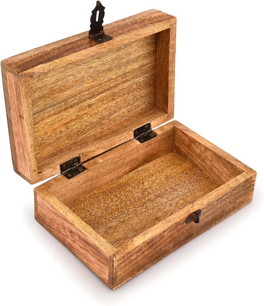 Jewelry Boxes Mango Wood Tree of Life Engraving Jewellery Box for Women-Men Jewel | Home Decor Accents (8" X 5" X 3")