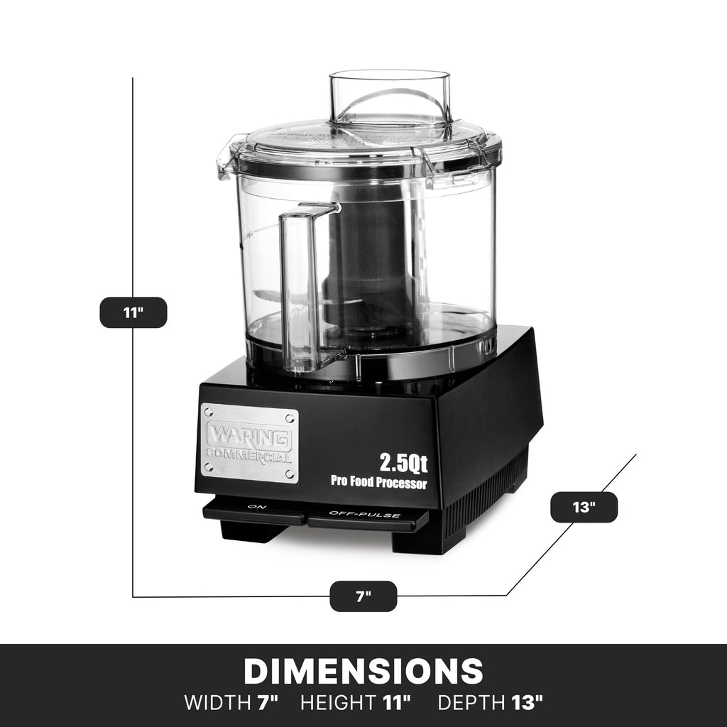 Food Processor with 2.5 Quart Capacity with Flat Lid