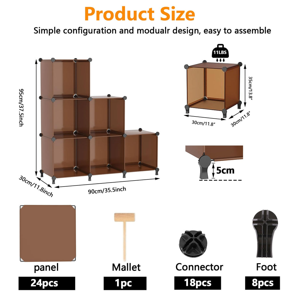 Closet Organizer, 6 Cube Storage Organizer, Closet Storage Shelves