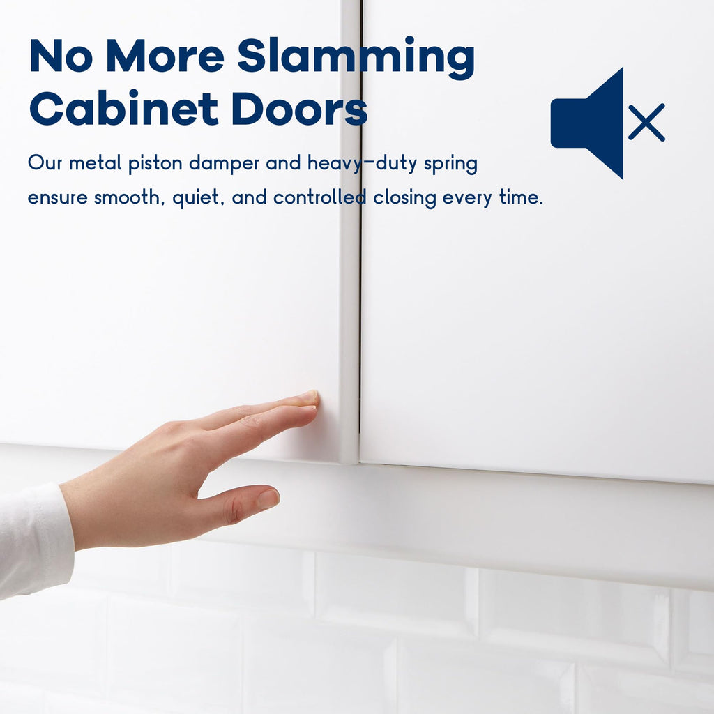 20 Pack 1/2'' Overlay Face Frame Soft Close Hidden Cabinet Hinges, 105 Degree 3D Adjustable Clip On Plate Concealed