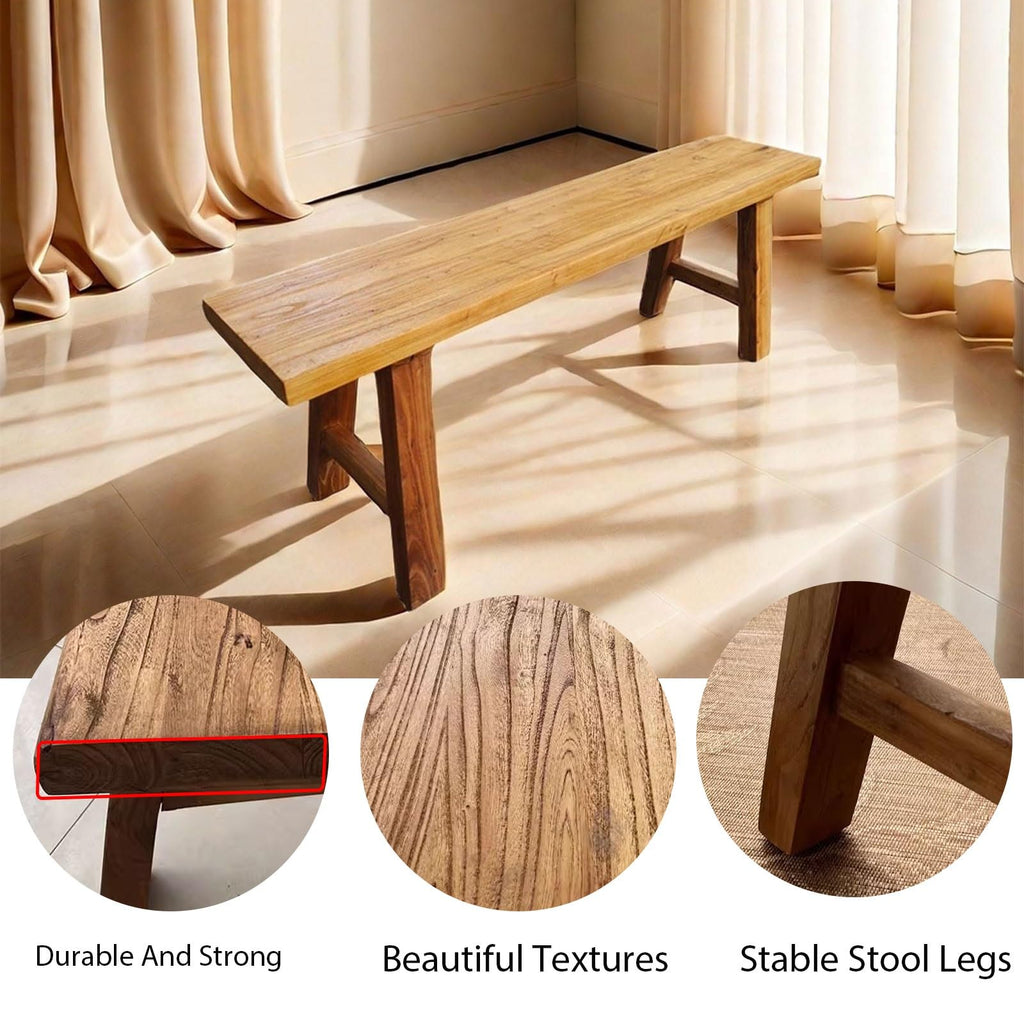 Narrow Bench Slim Farmhouse Indoor Wood Rustic Noodle Bench Vintage Dining Table Skinny Hallway Shoe Benchs End Of