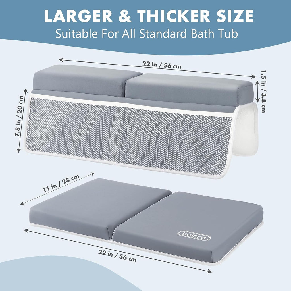 Bath Kneeler and Elbow Rest Pad Set - 1.5'' Comfortable Thick Baby Bath Kneeler Pads, Quick Dry Soft Kneeling Pad