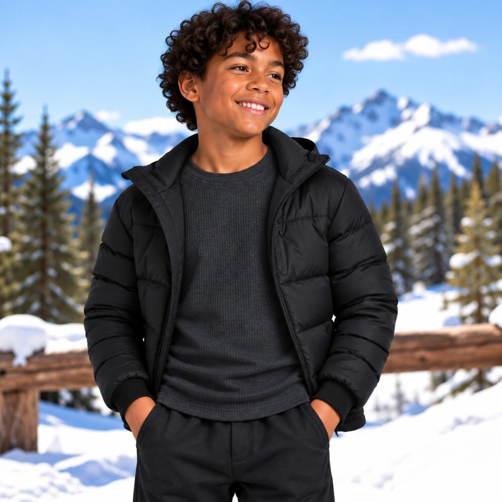 Boys 2 Pack Waffle Knit Long Sleeve Thermal Shirt
