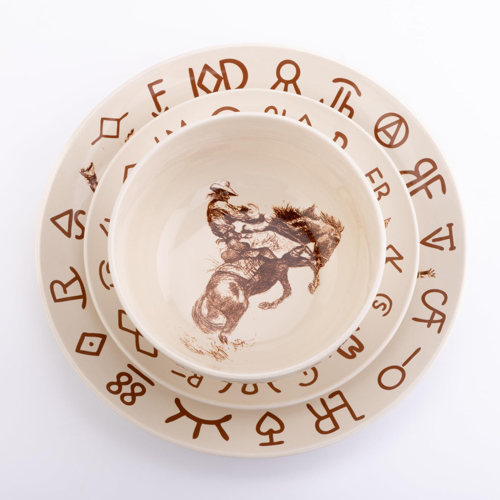 Living Broncs & Brands 12 Piece Dinnerware Set