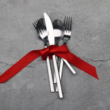 Cube 20-Piece Forged Silverware Set Stainless Steel Flatware Set,Service for 4,Matte Satin Polished Cutlery Set
