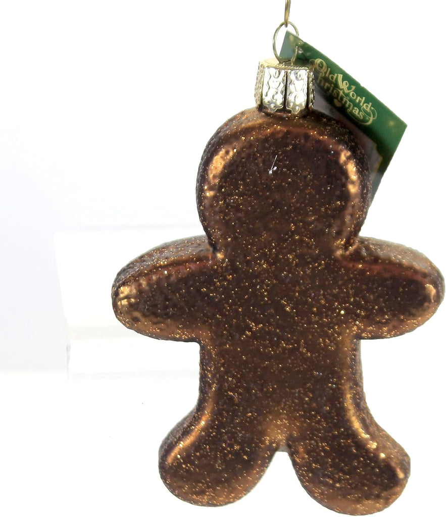 Gingerman Glass Blown Ornament, Handcrafted Holiday Decoration, Gingerbread Collection