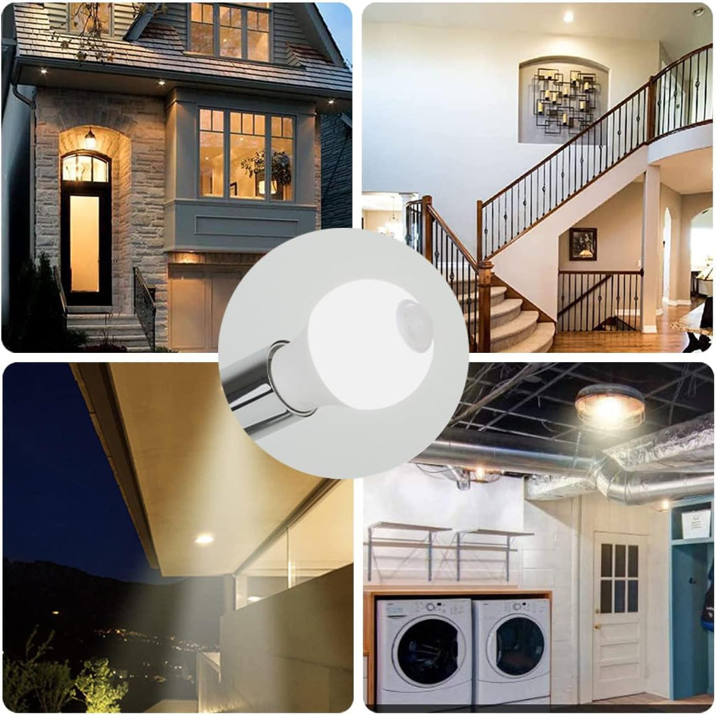 Motion Sensor Light Bulbs- 9W(60-Watt Equivalent), E26 5000K Daylight A19 800LM Outdoor/Indoor, Dusk to Dawn Security